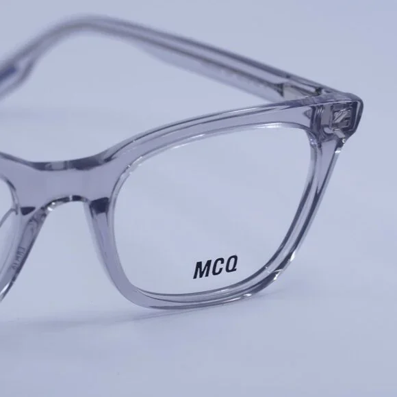 McQ by Alexander McQueen MQ0379O 002 Eyeglasses Grey 50mm Square Frame NEW McQueen MQ0379O 002 Transparent Grey 50mm Eyeglasses | eBay main image 4